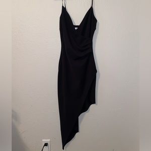 Asymmetrical Black Dress